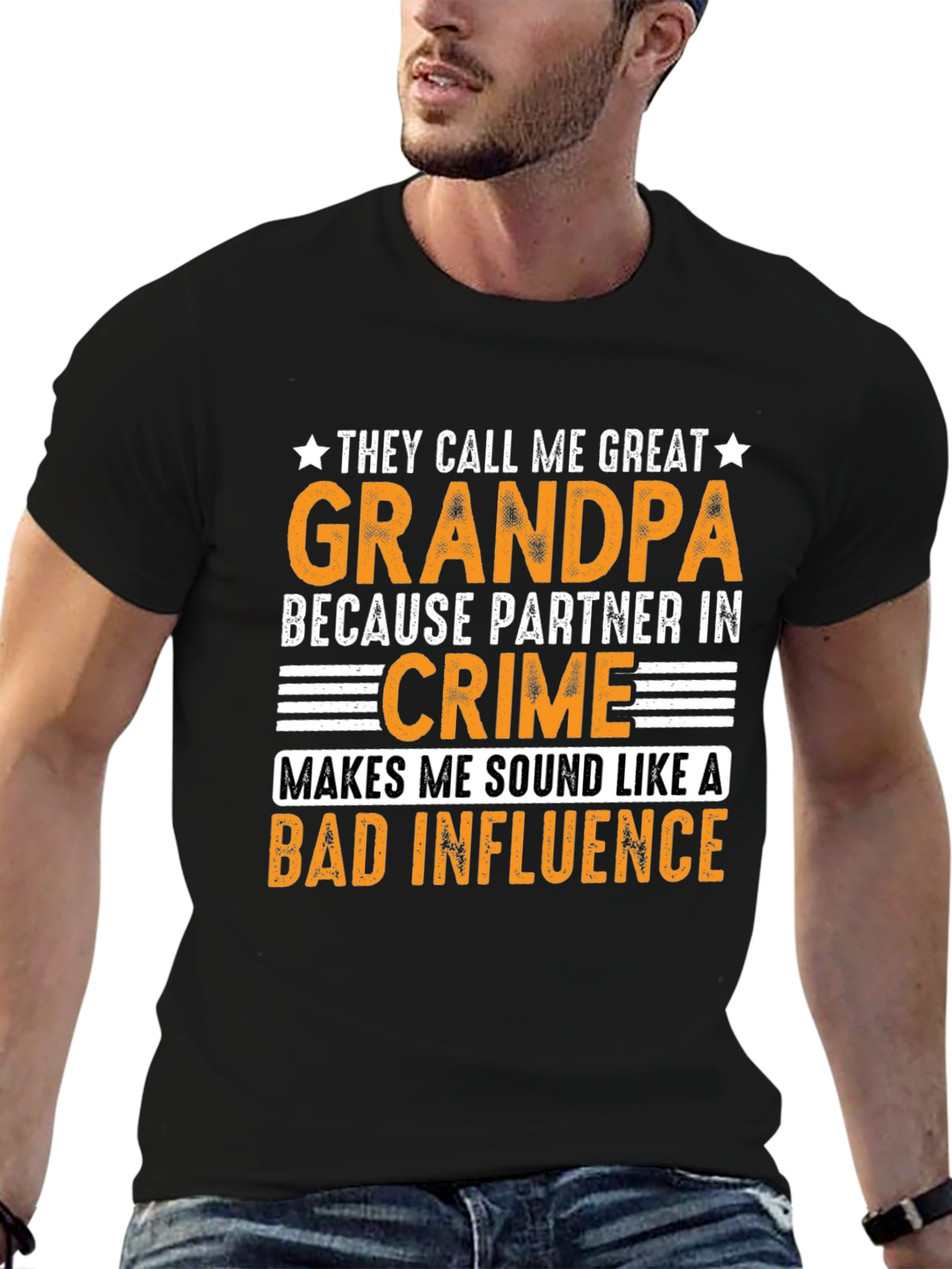 Great Grandpa Bad Influence Graphic T-Shirt