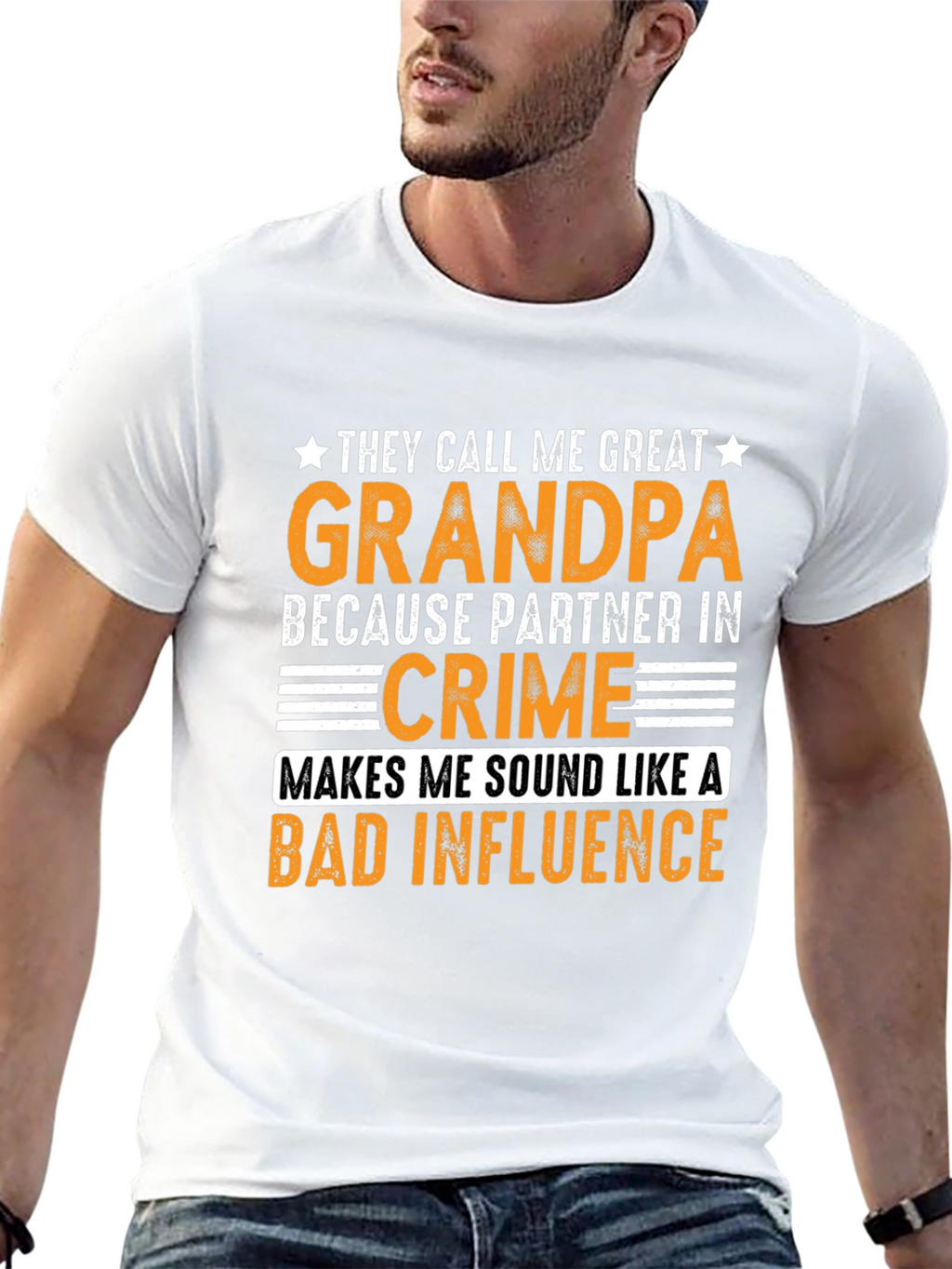 Great Grandpa Bad Influence Graphic T-Shirt