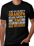 Great Grandpa Bad Influence Graphic T-Shirt