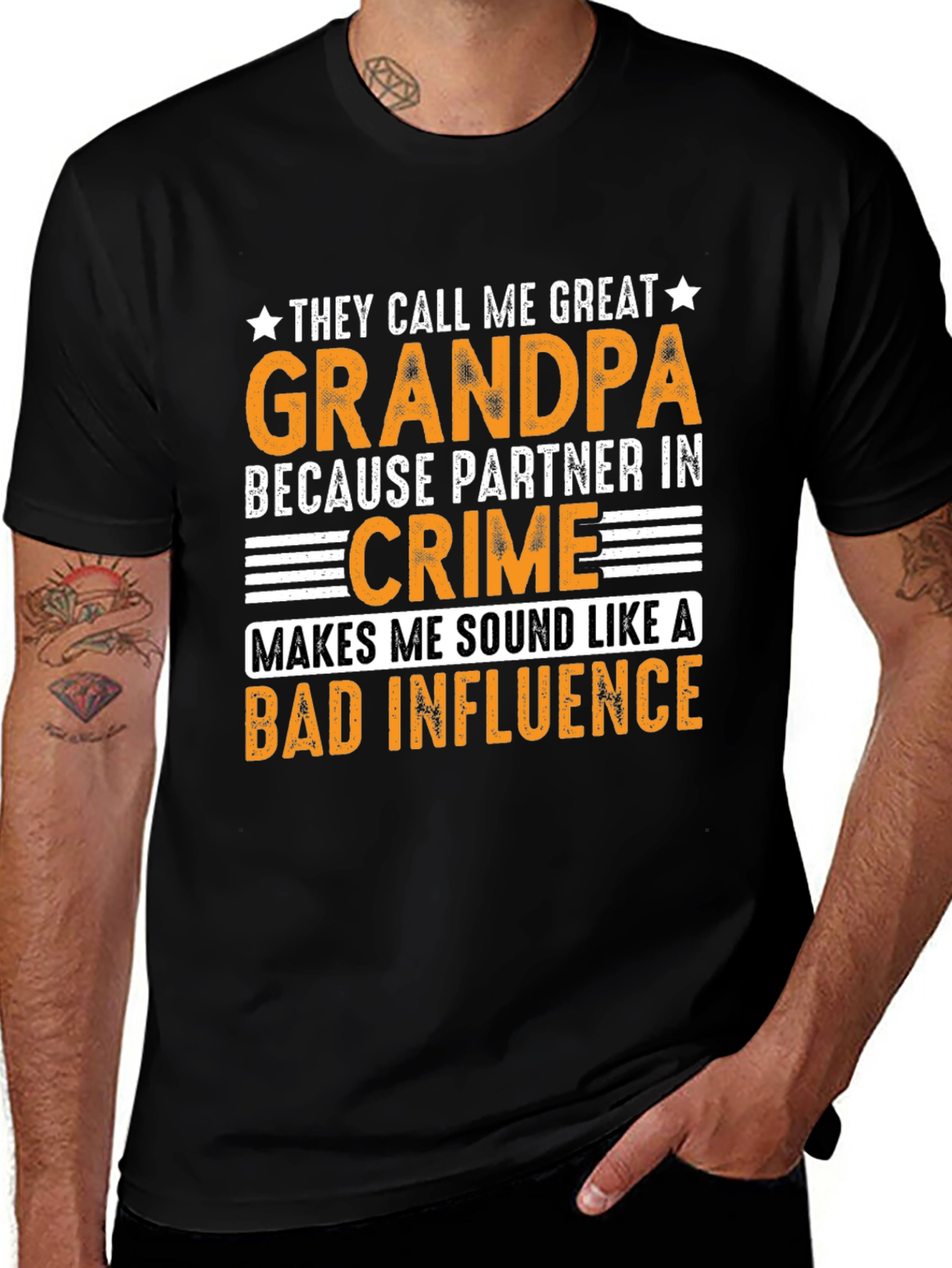 Great Grandpa Bad Influence Graphic T-Shirt