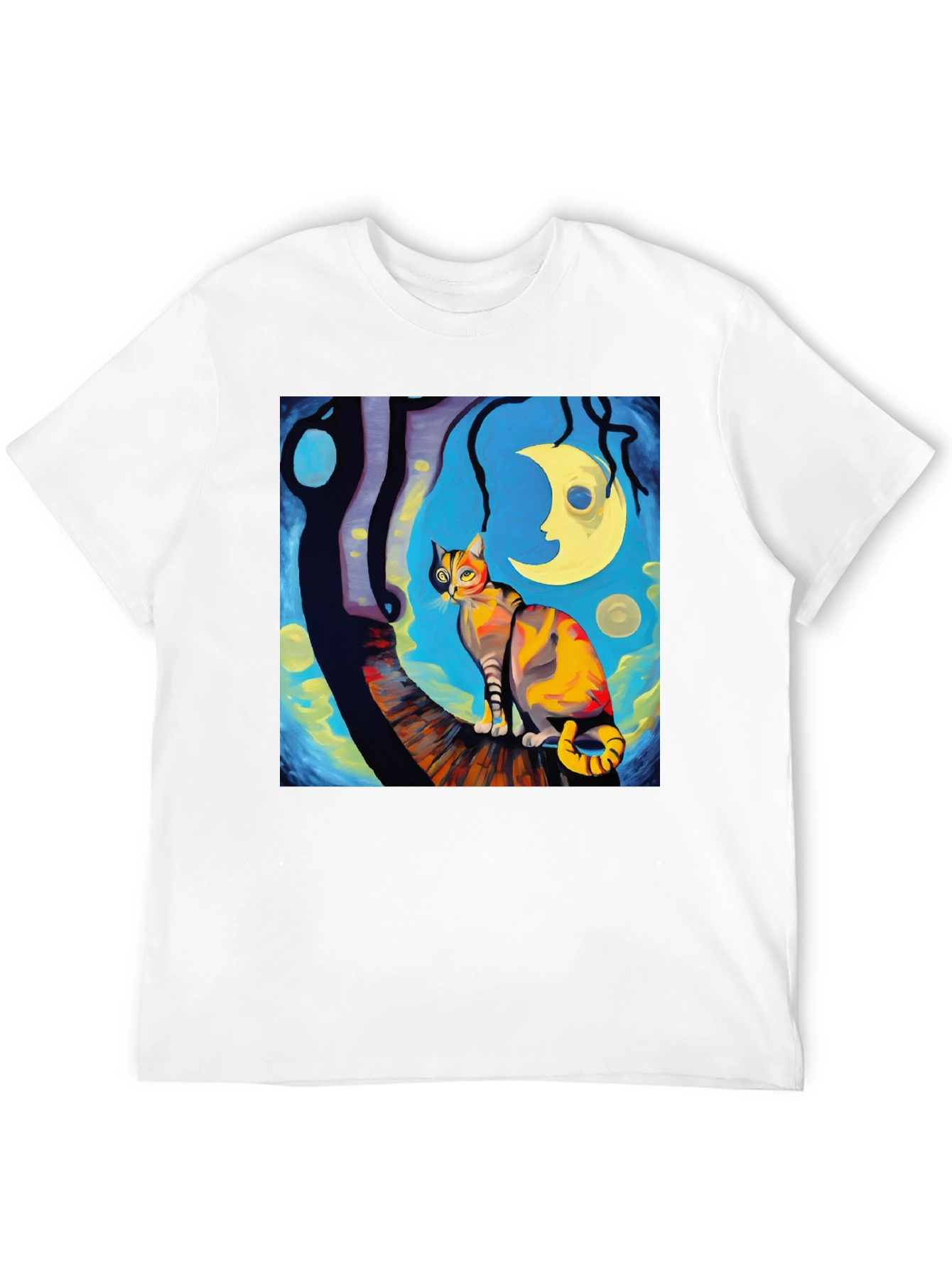 Starry Night Cat T-Shirt