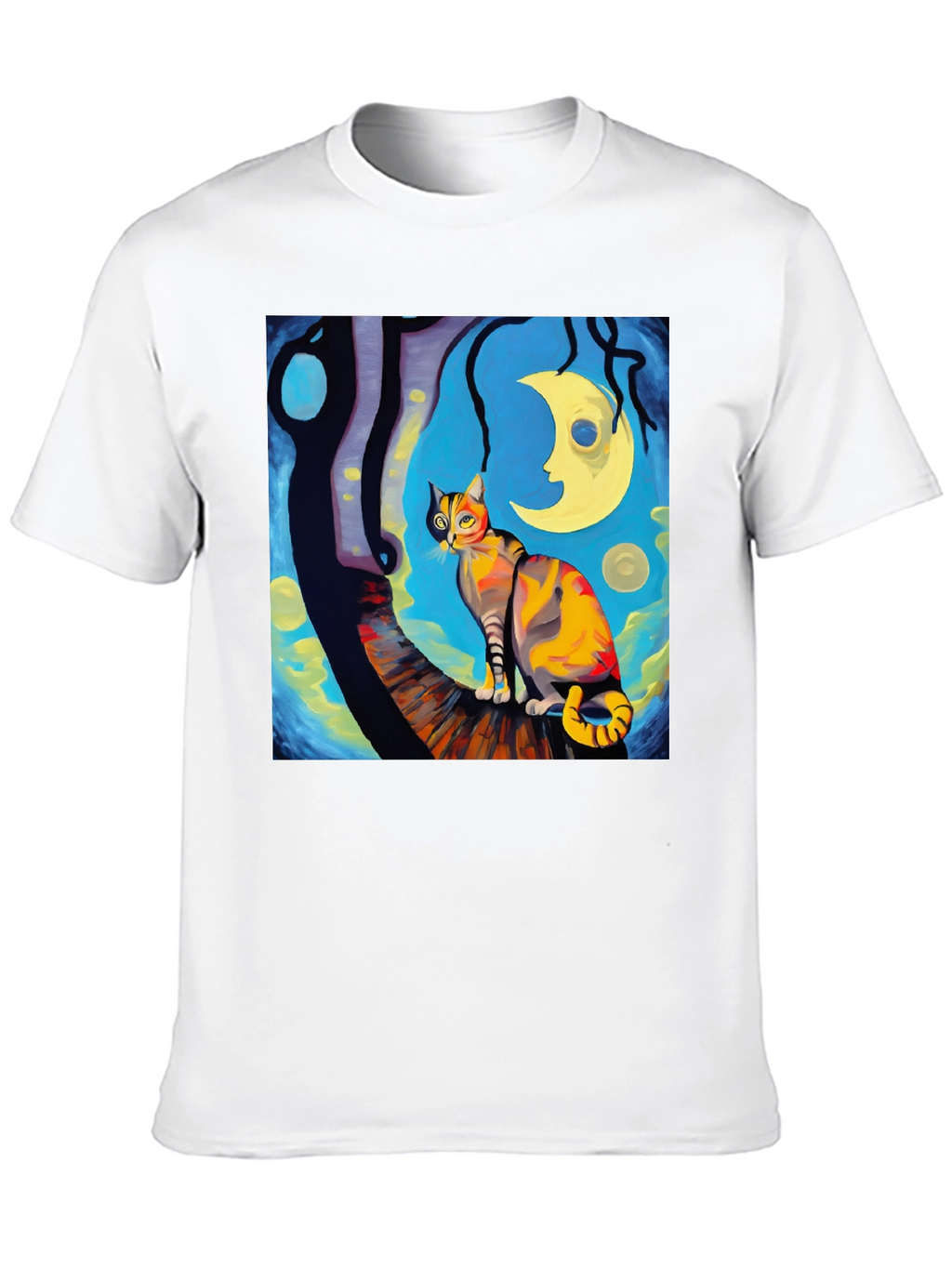 Starry Night Cat T-Shirt
