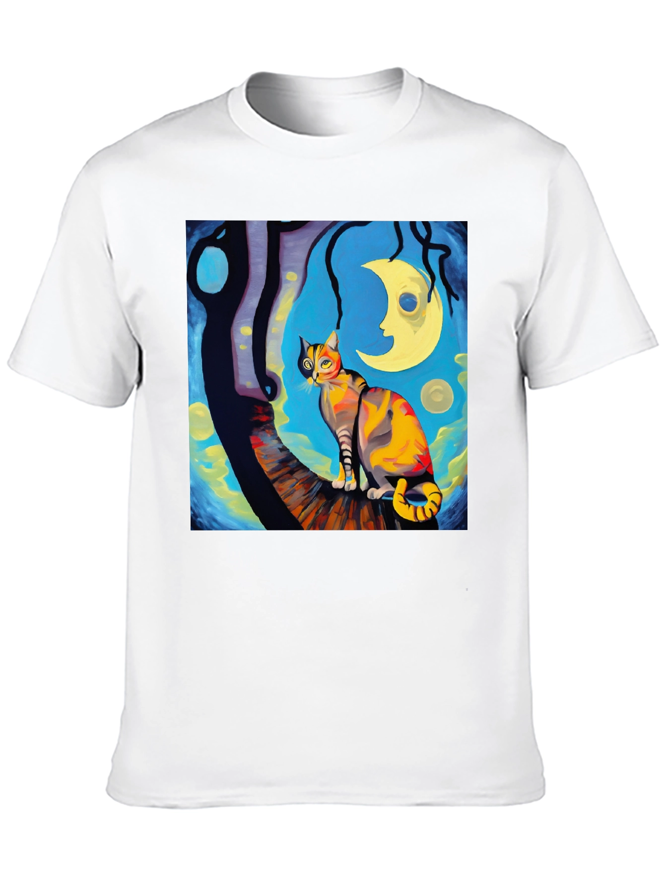 Starry Night Cat T-Shirt