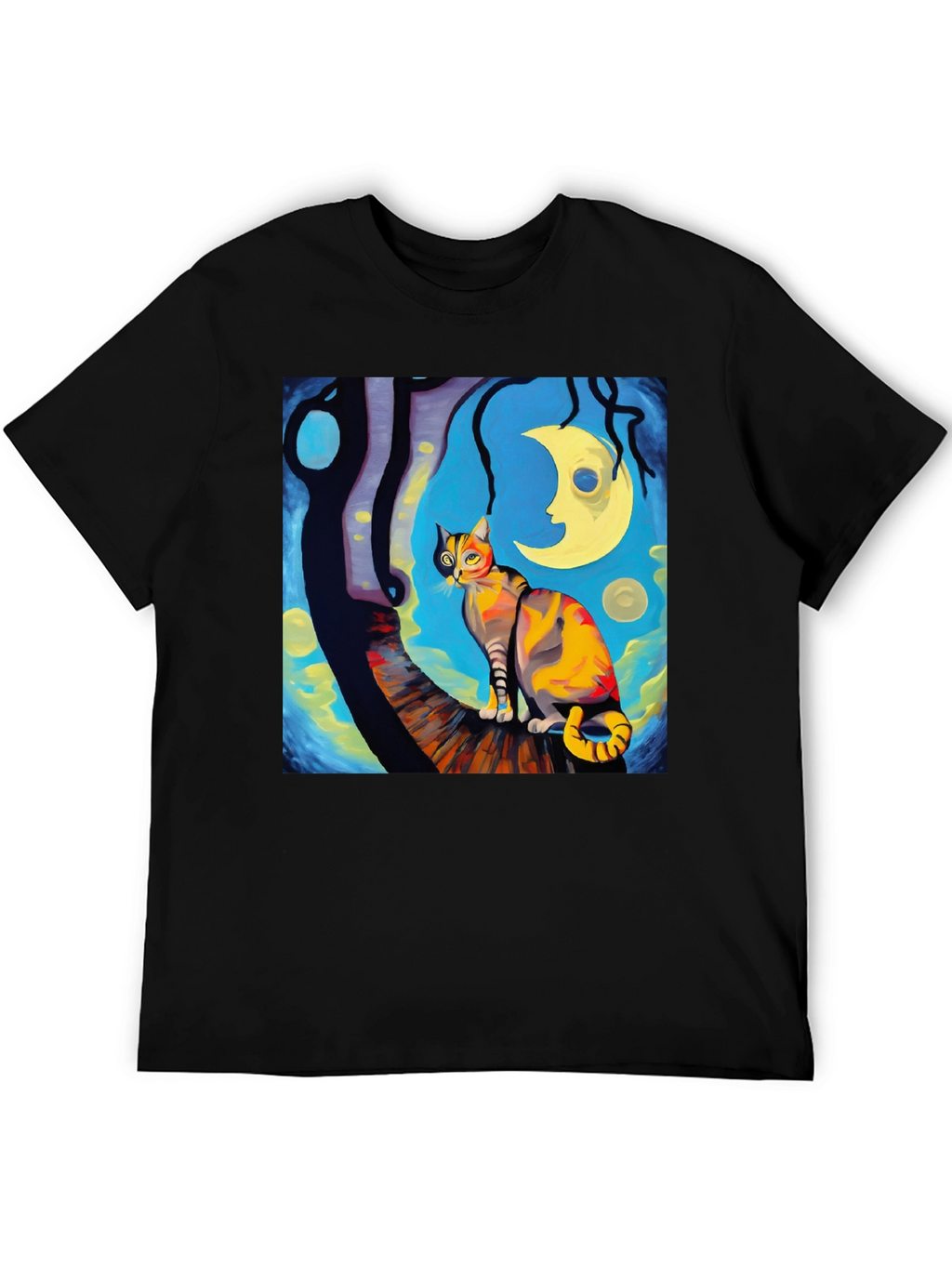 Starry Night Cat T-Shirt