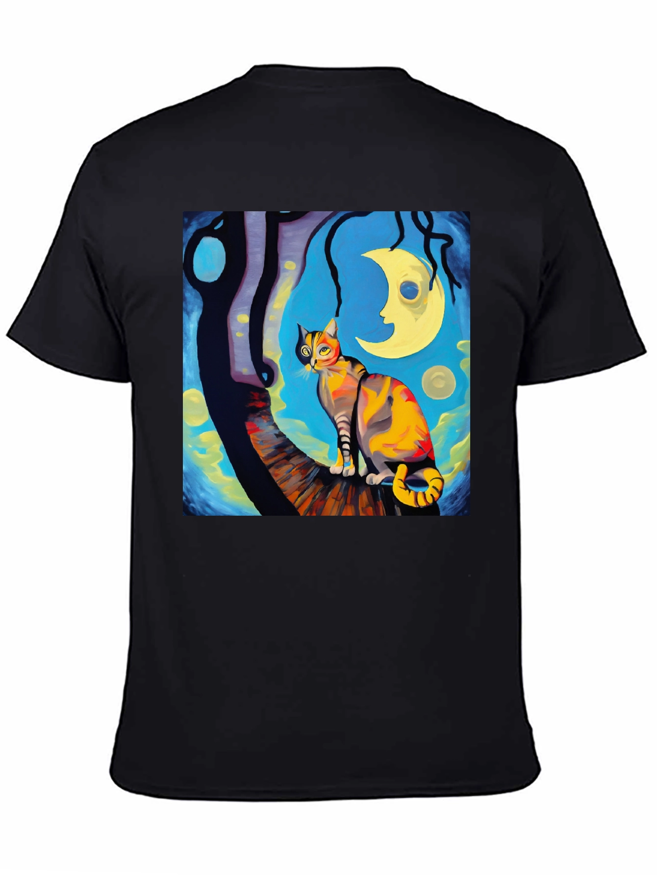 Starry Night Cat T-Shirt