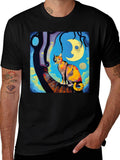 Starry Night Cat T-Shirt