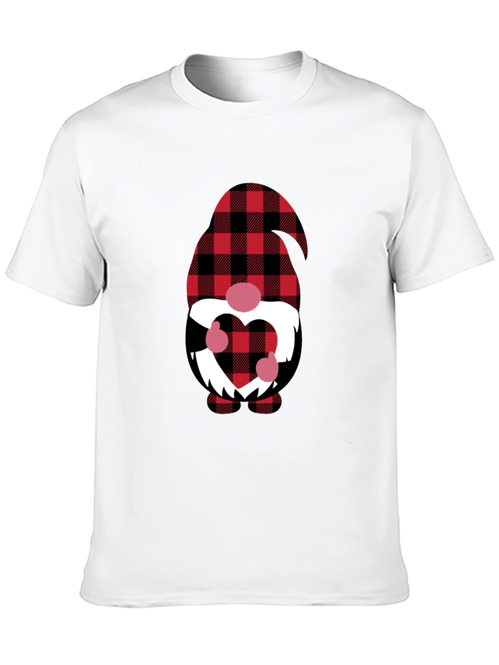 Plaid Gnome Valentines Day T-Shirt