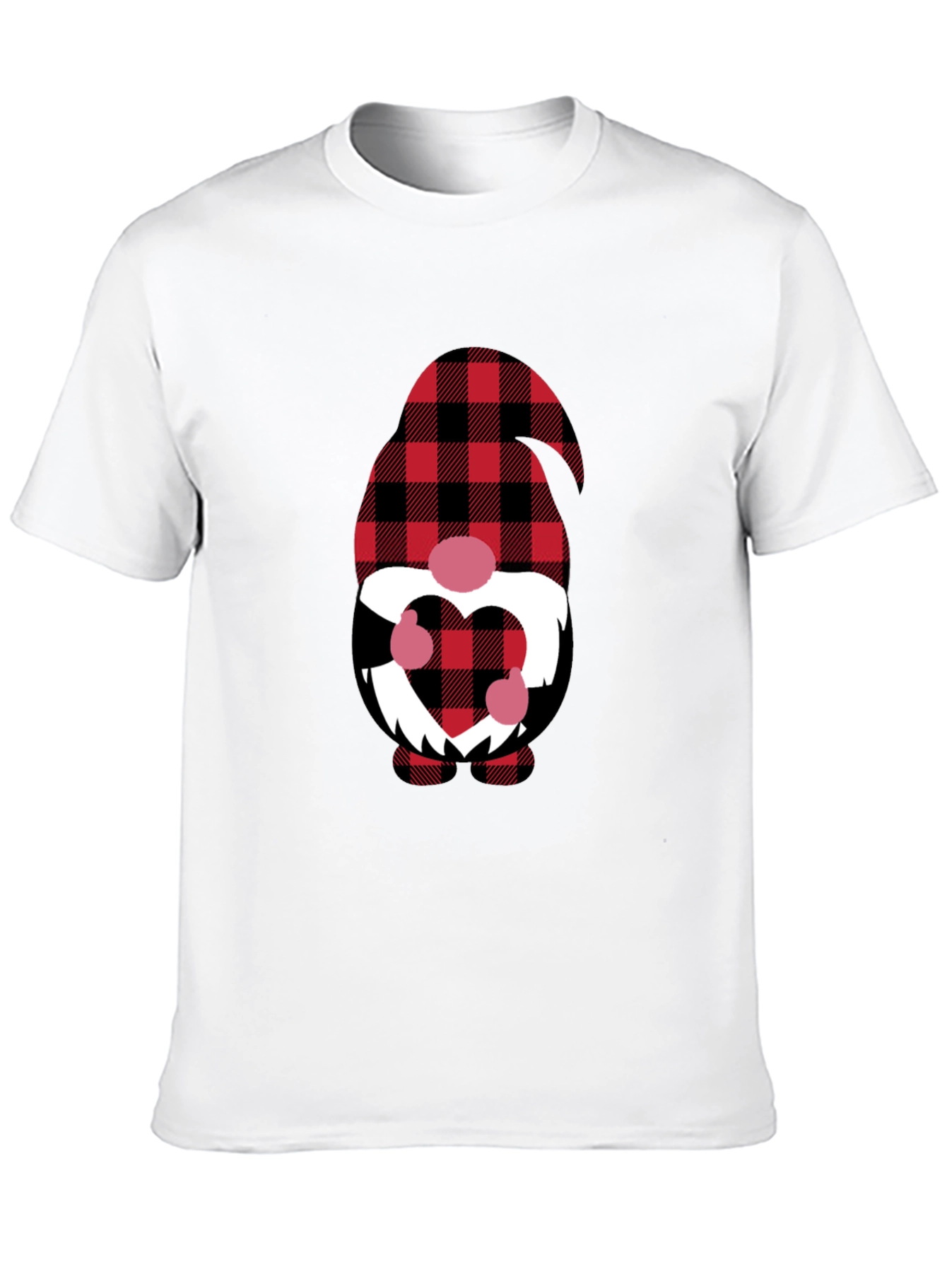 Plaid Gnome Valentines Day T-Shirt