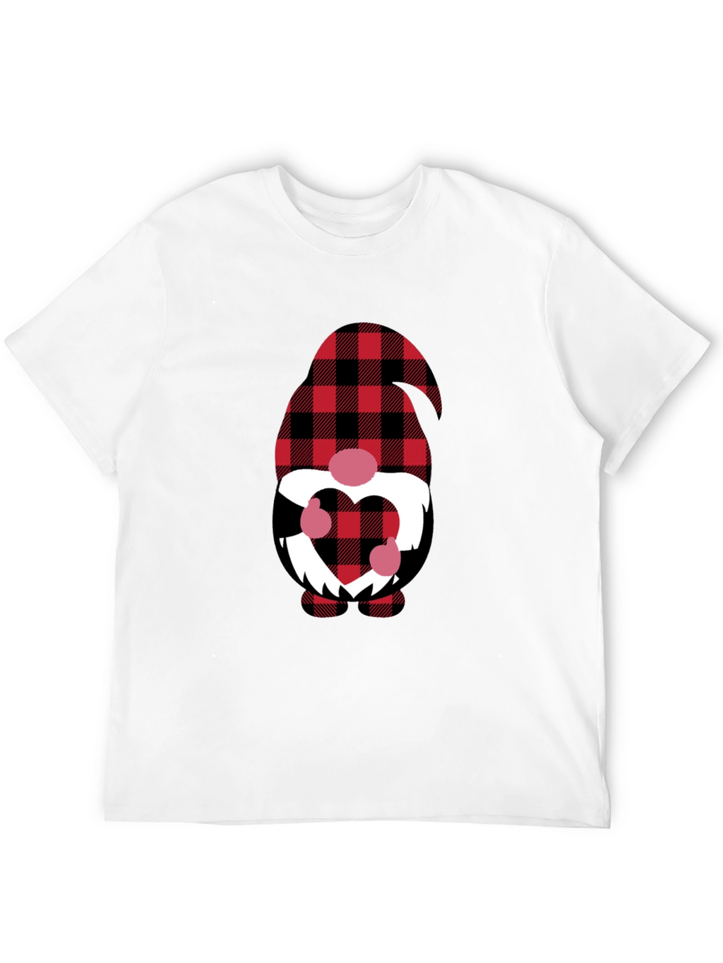 Plaid Gnome Valentines Day T-Shirt
