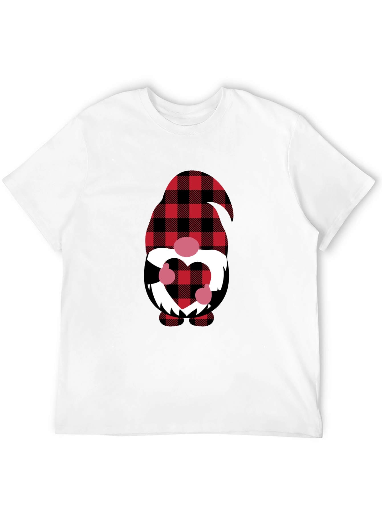 Plaid Gnome Valentines Day T-Shirt