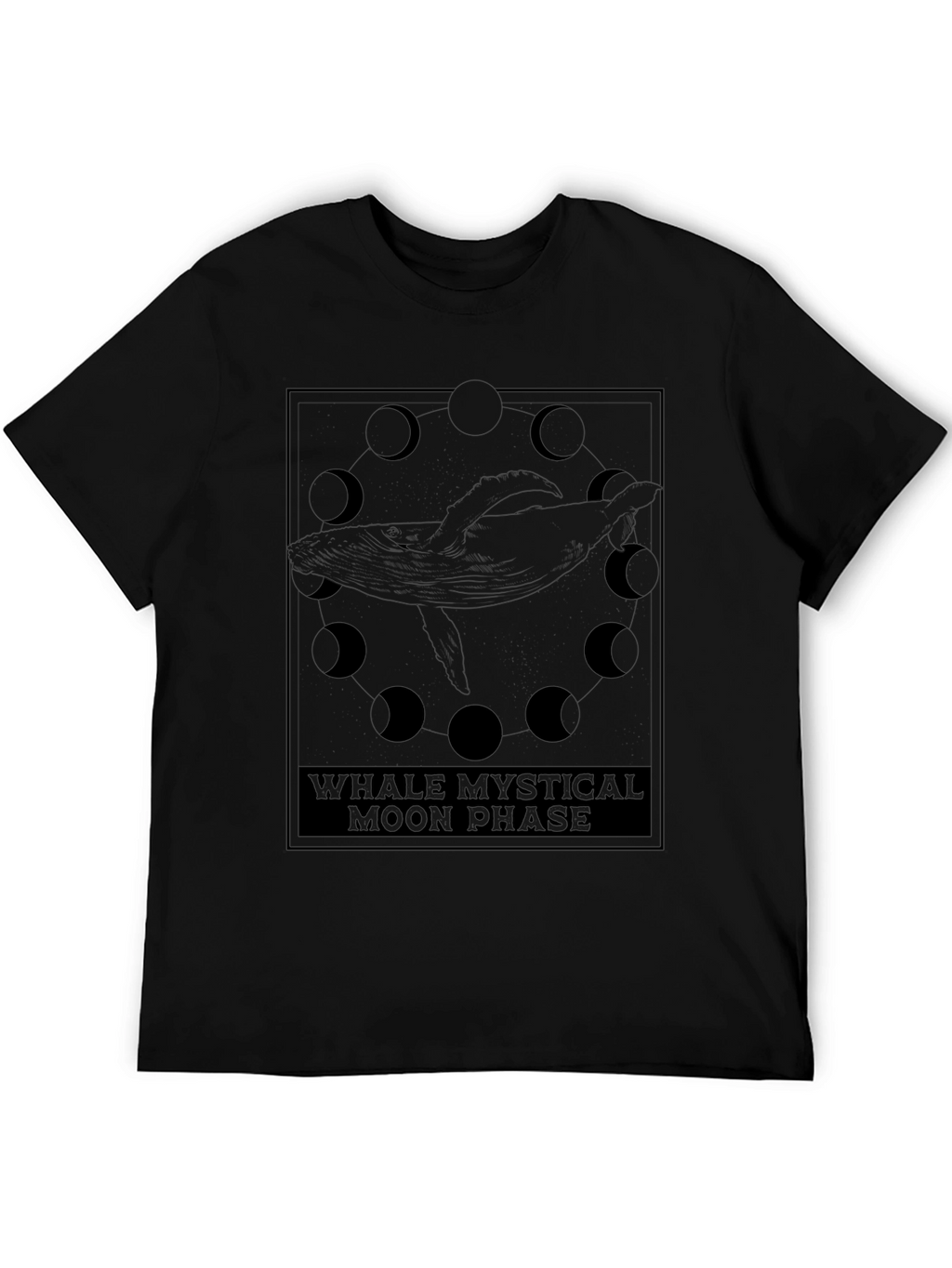 Whale Mystical Moon Phase T-Shirt