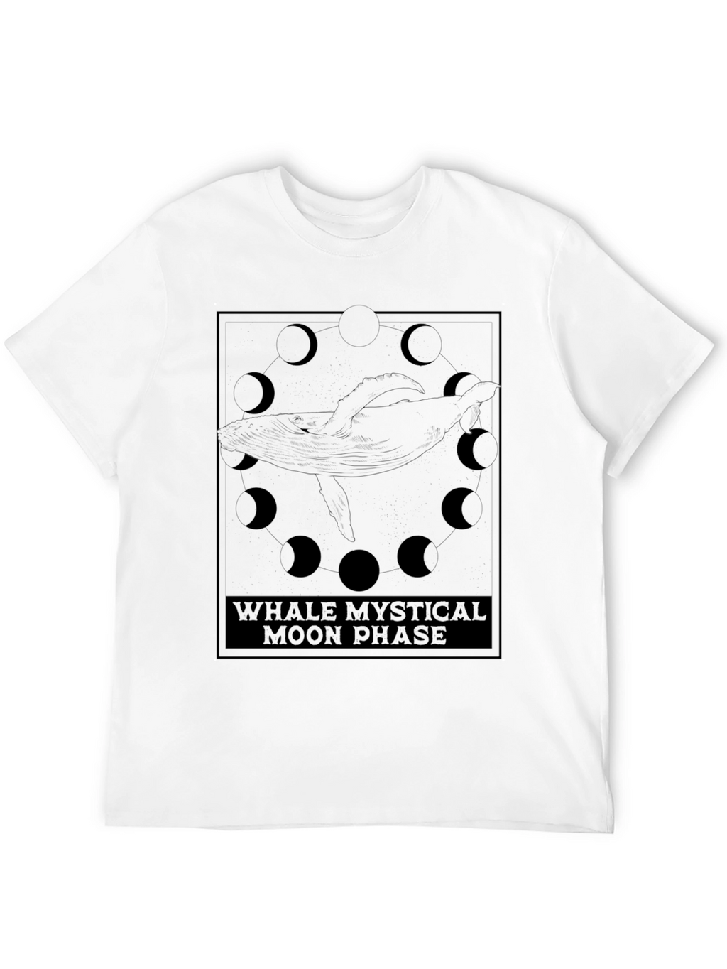 Whale Mystical Moon Phase T-Shirt