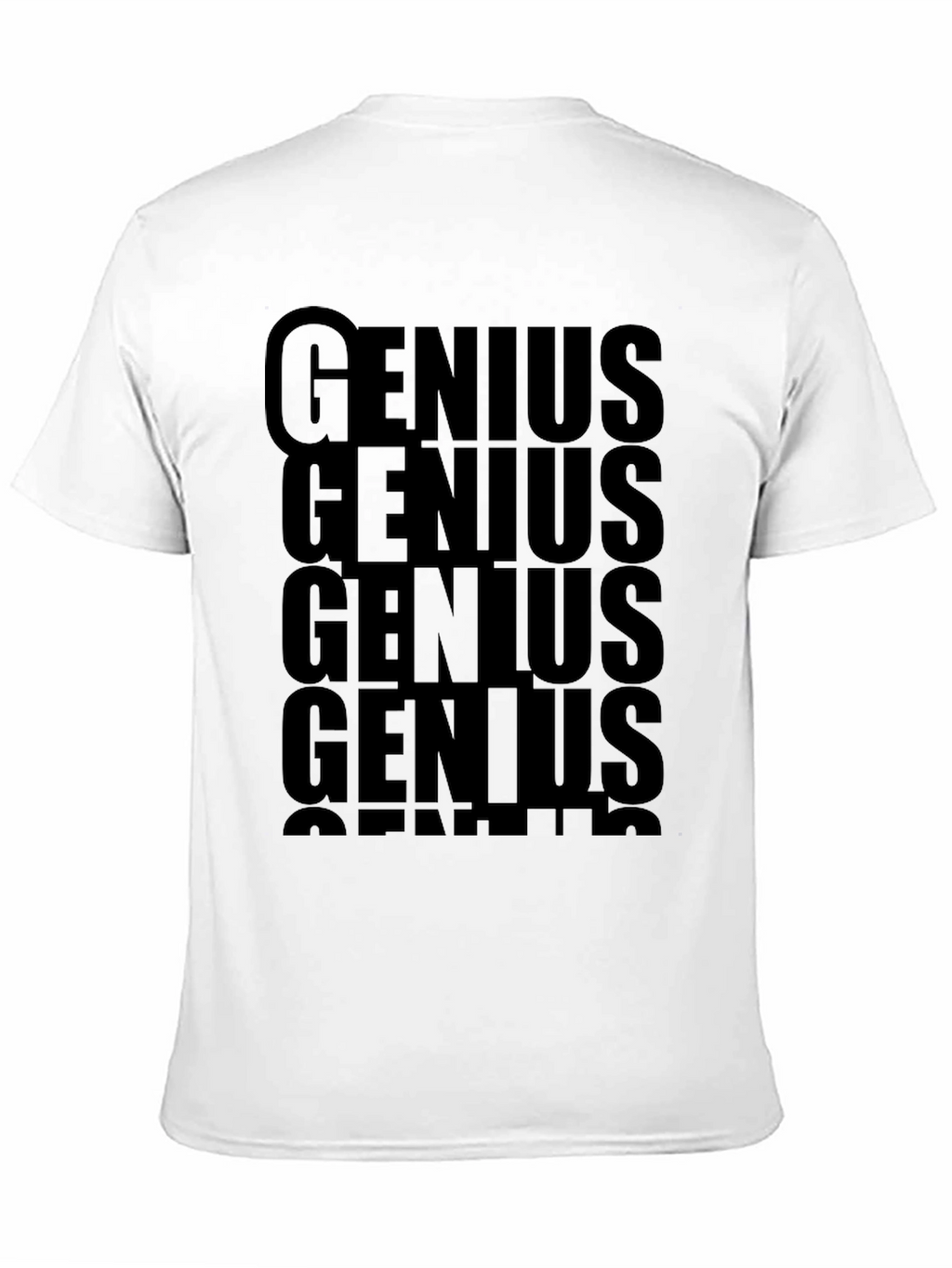 Genius Text Graphic T-Shirt - Bold Black Tee