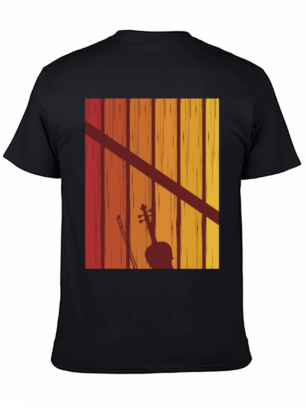 Retro Violin Silhouette Graphic Tee