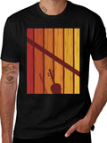 Retro Violin Silhouette Graphic Tee