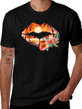 Sunset Lips Graphic T-Shirt - Tropical Paradise