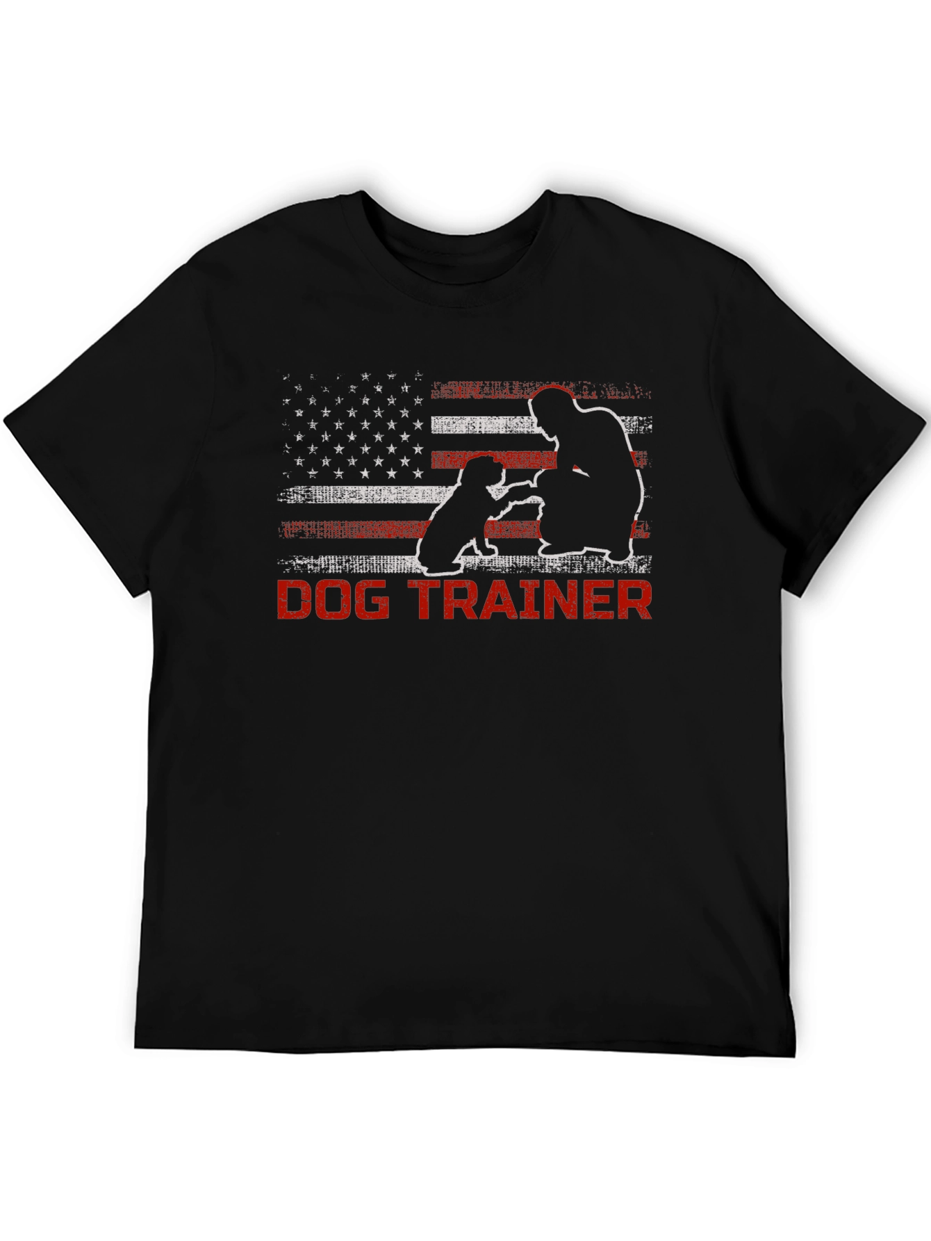 Dog Trainer American Flag T-Shirt