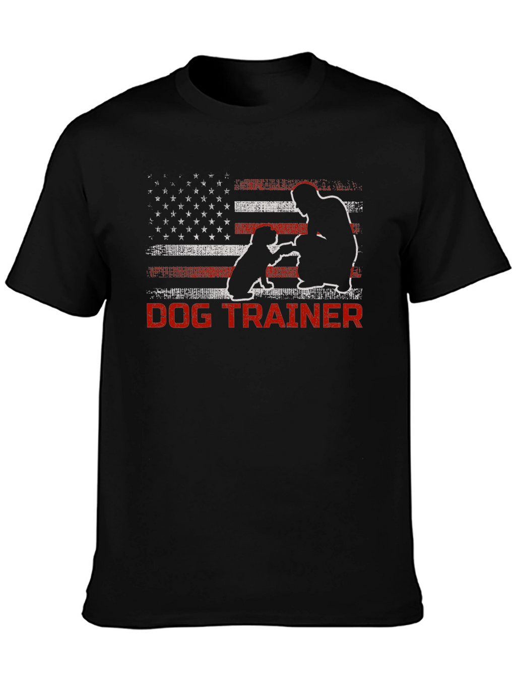 Dog Trainer American Flag T-Shirt