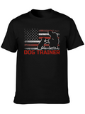 Dog Trainer American Flag T-Shirt