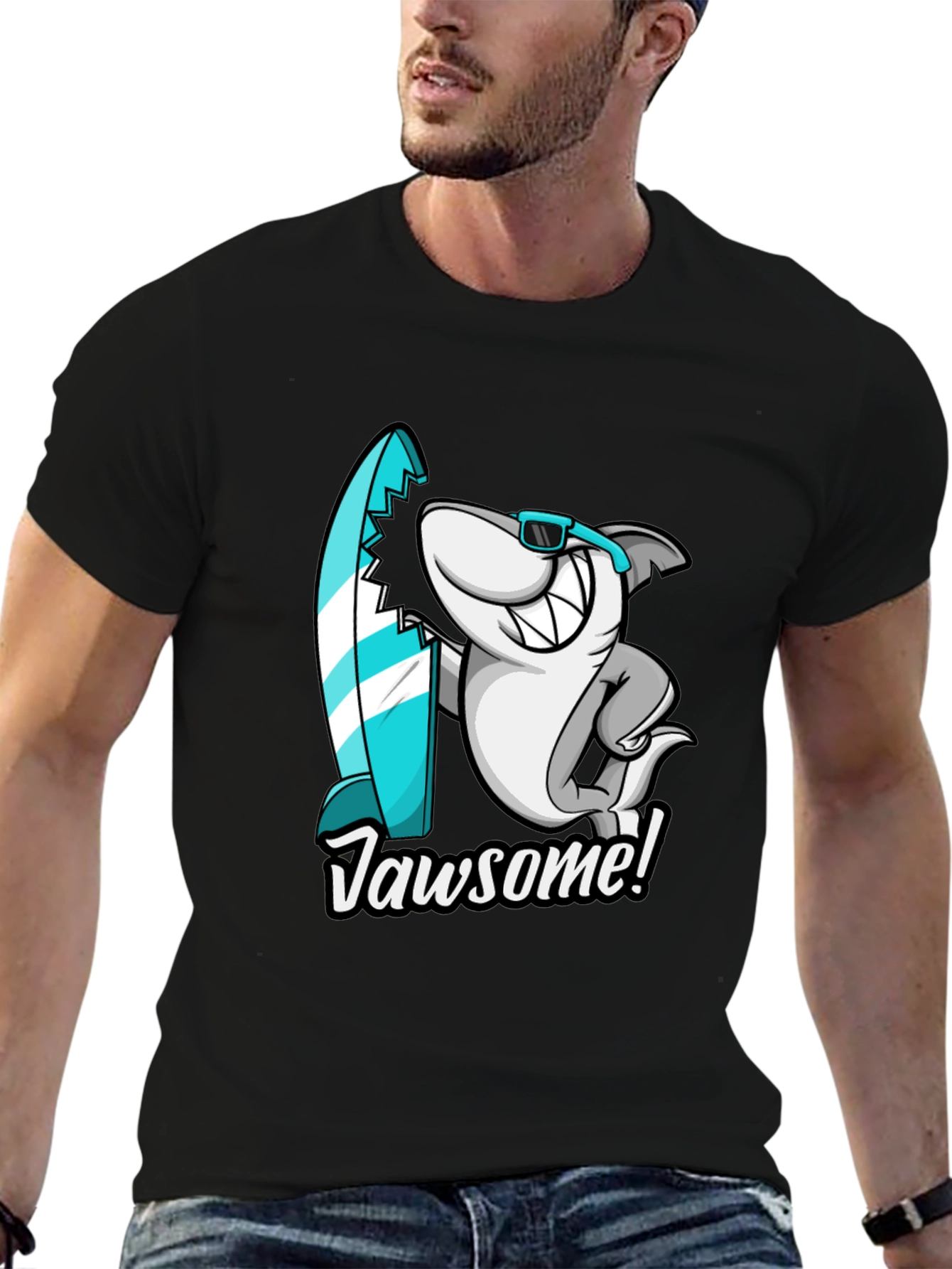 Jawsome Shark Graphic Tee - Cool Surf Style