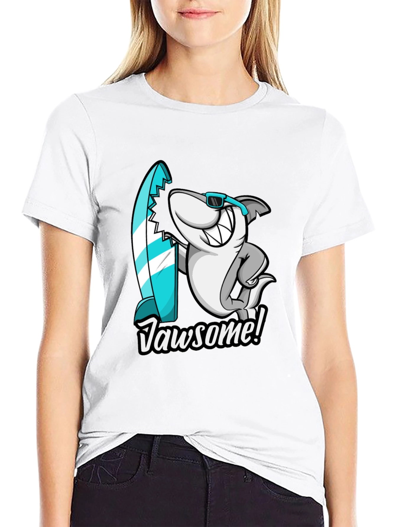 Jawsome Shark Graphic Tee - Cool Surf Style