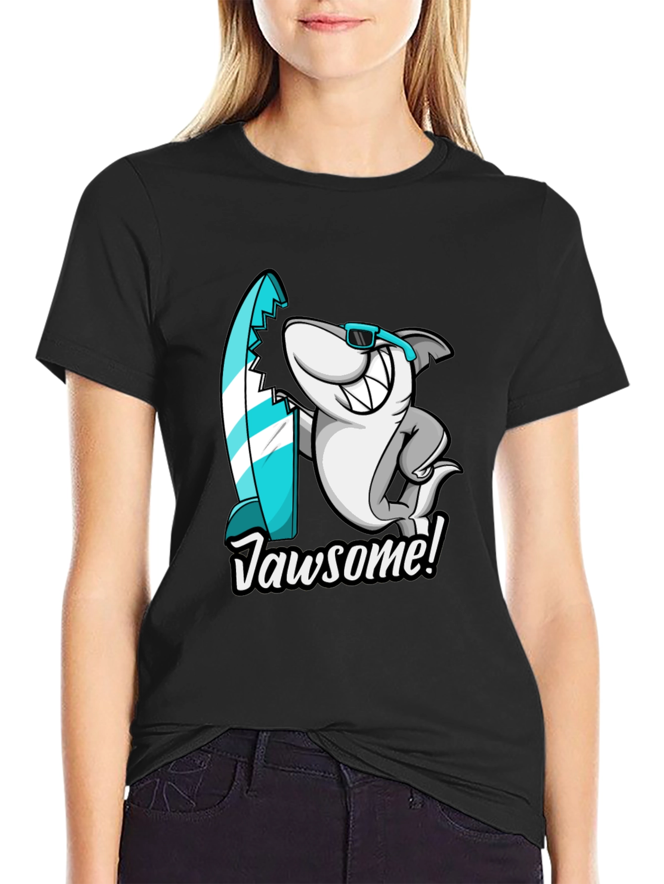 Jawsome Shark Graphic Tee - Cool Surf Style