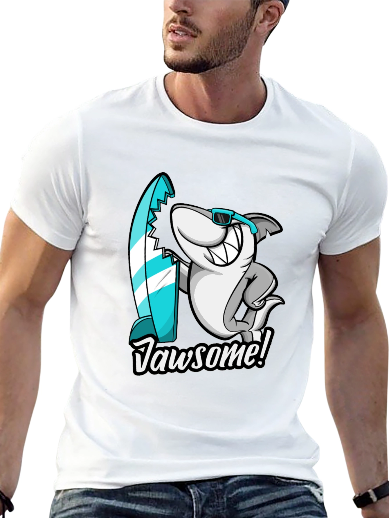 Jawsome Shark Graphic Tee - Cool Surf Style