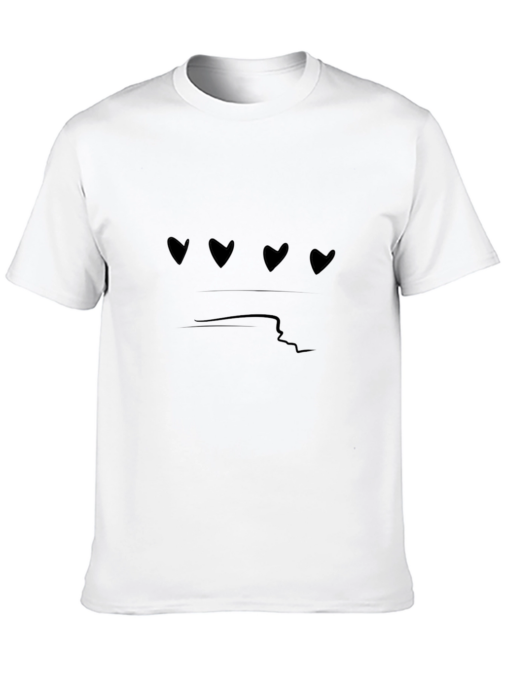 Heart Line Graphic Tee - Modern Casual Style