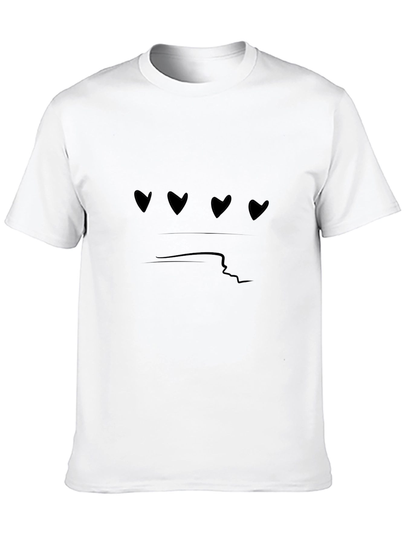 Heart Line Graphic Tee - Modern Casual Style