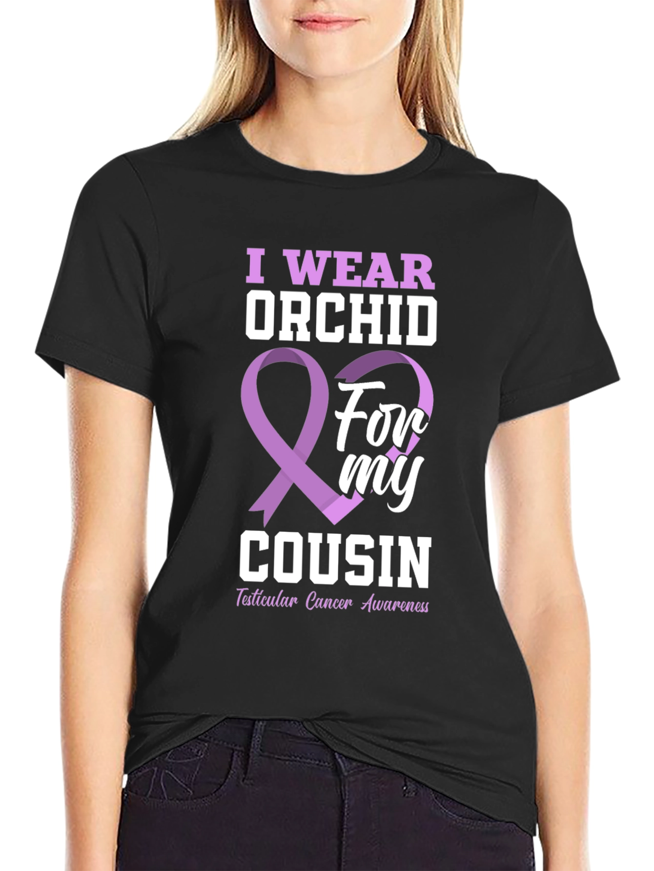 I Wear Orchid For My Cousin T-Shirt