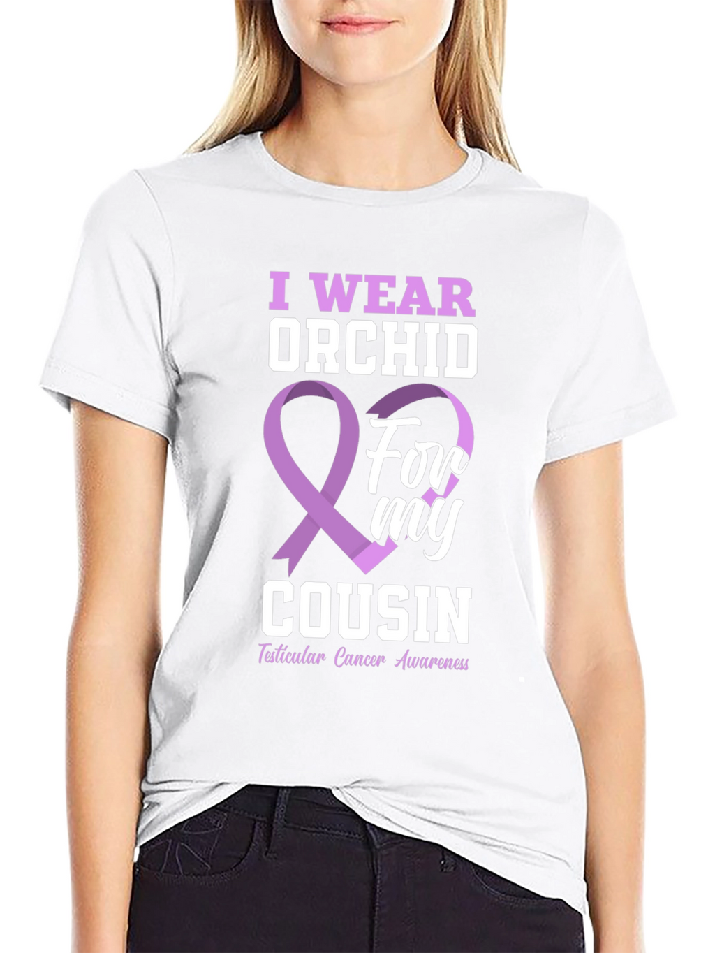 I Wear Orchid For My Cousin T-Shirt
