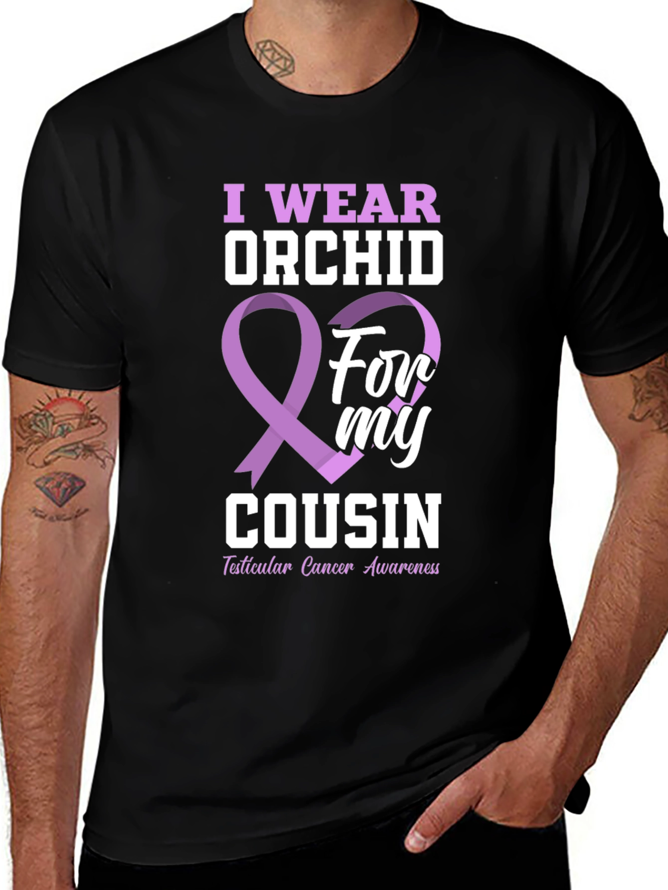 I Wear Orchid For My Cousin T-Shirt