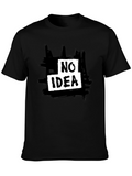 No Idea Graphic Tee - Mens Casual Black T-Shirt