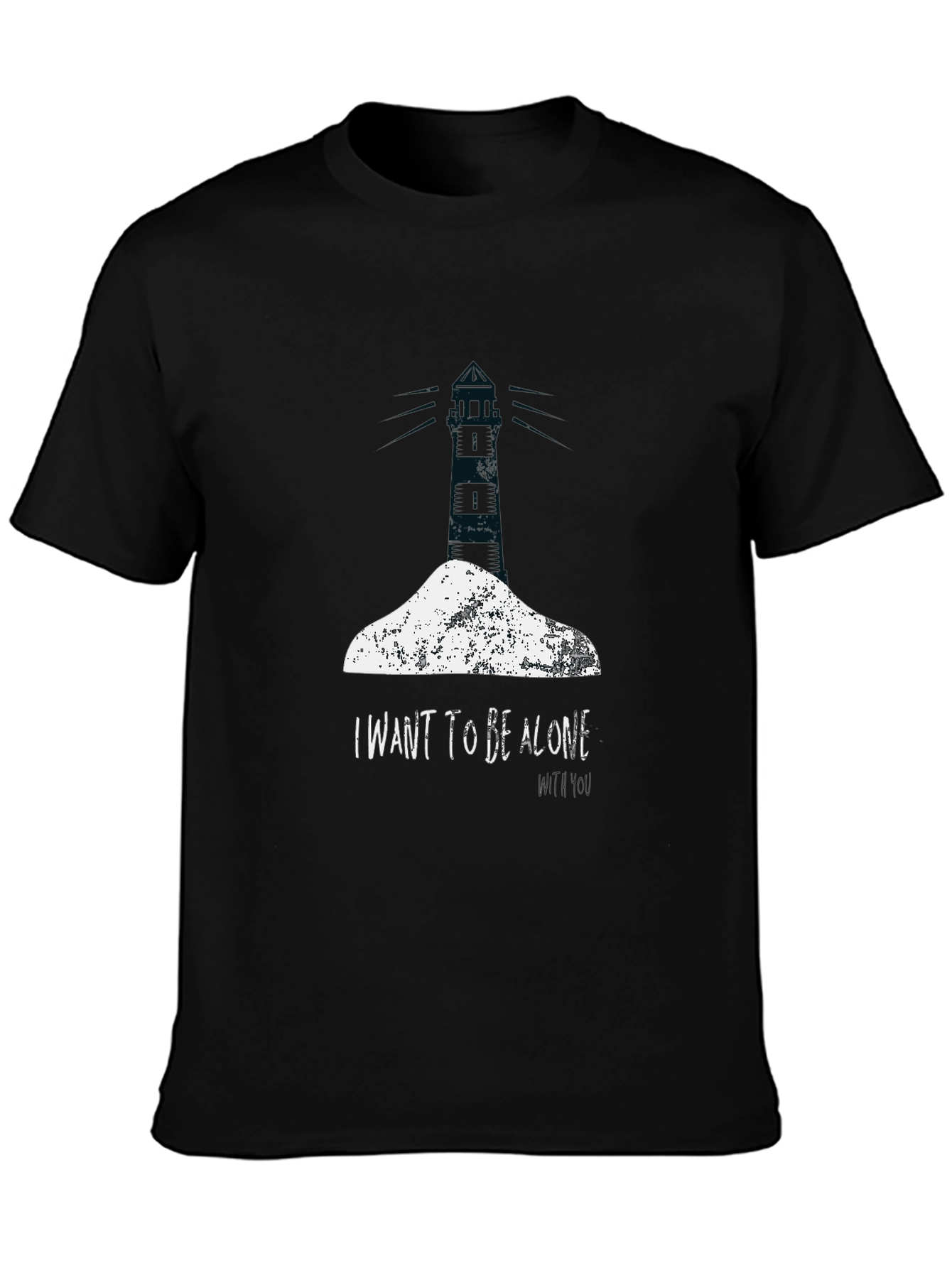 Lighthouse Graphic T-Shirt - I Want To Be Alone With You
