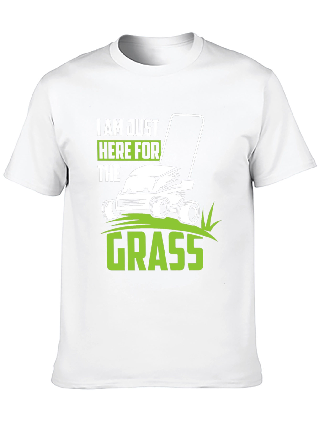 Im Just Here for the Grass Black T-Shirt