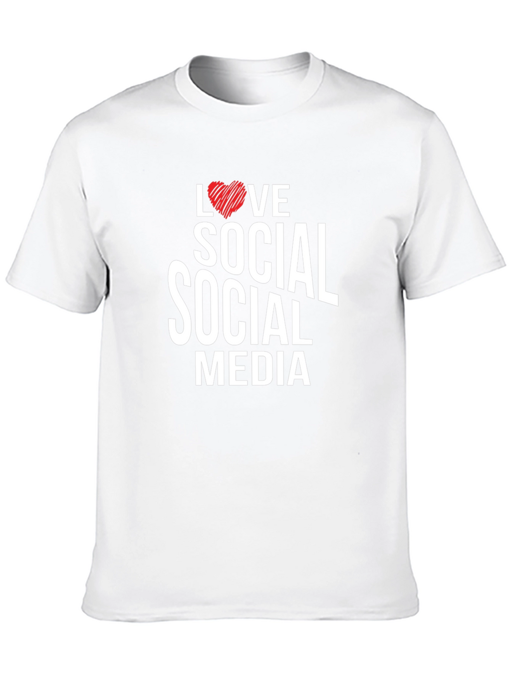 Love Social Media Black Graphic Tee