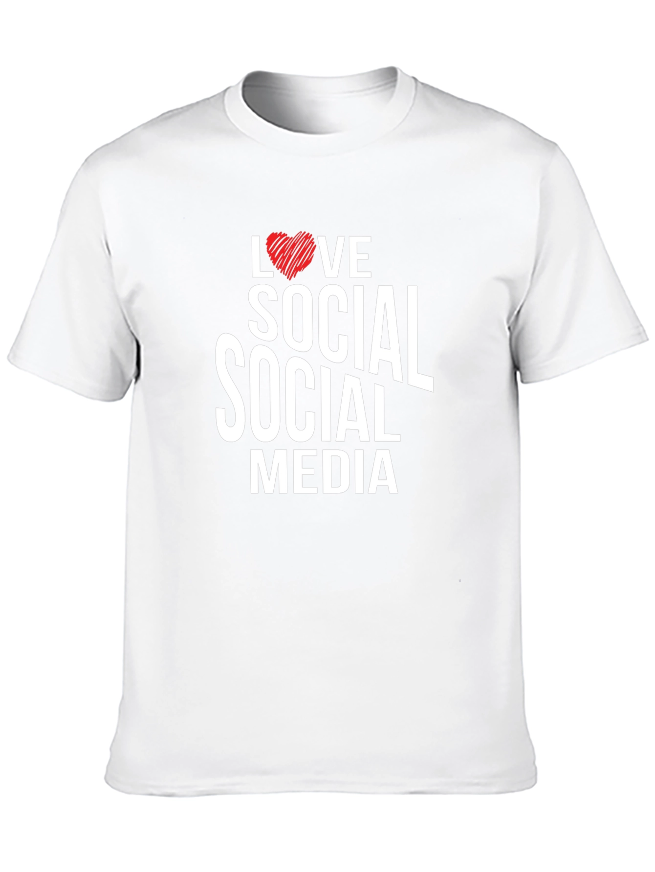 Love Social Media Black Graphic Tee