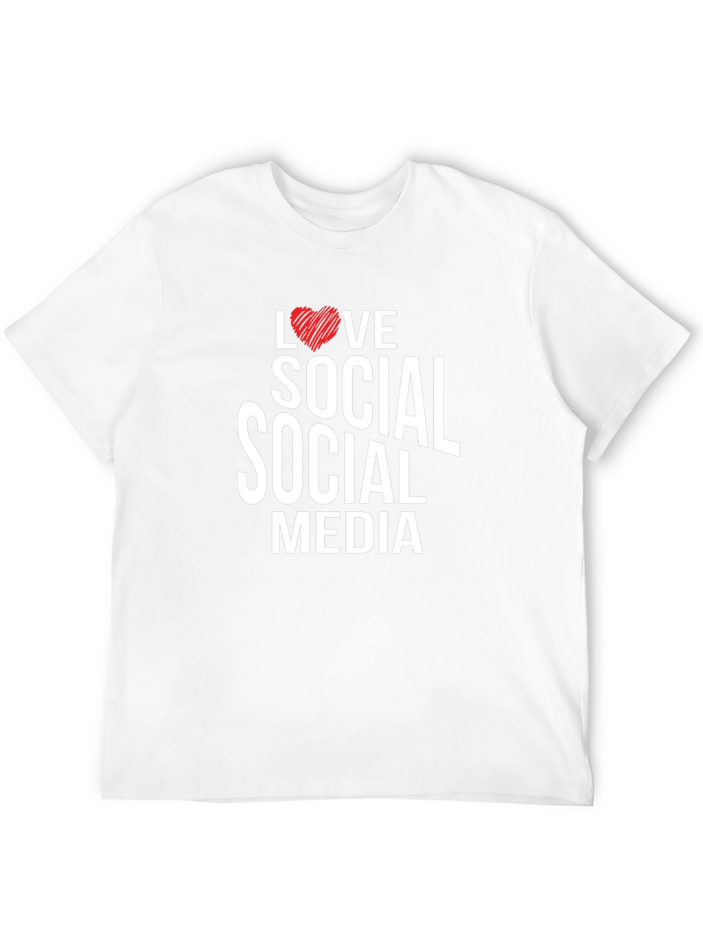 Love Social Media Black Graphic Tee