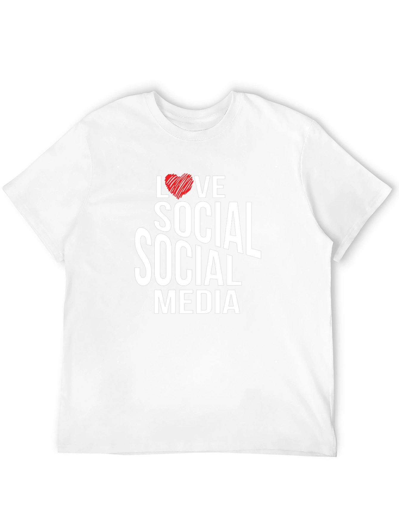 Love Social Media Black Graphic Tee