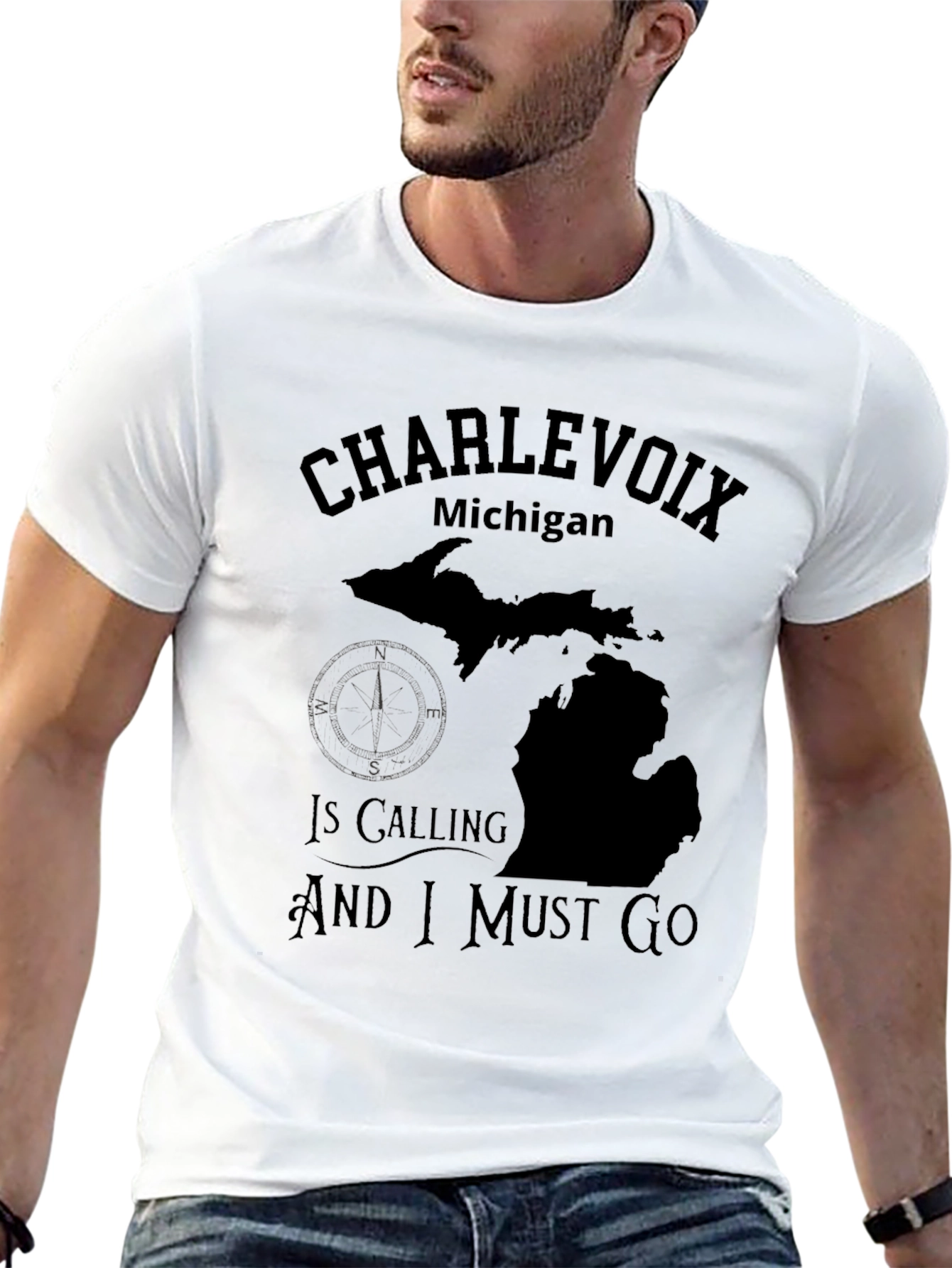 Charlevoix Michigan Calling T-Shirt