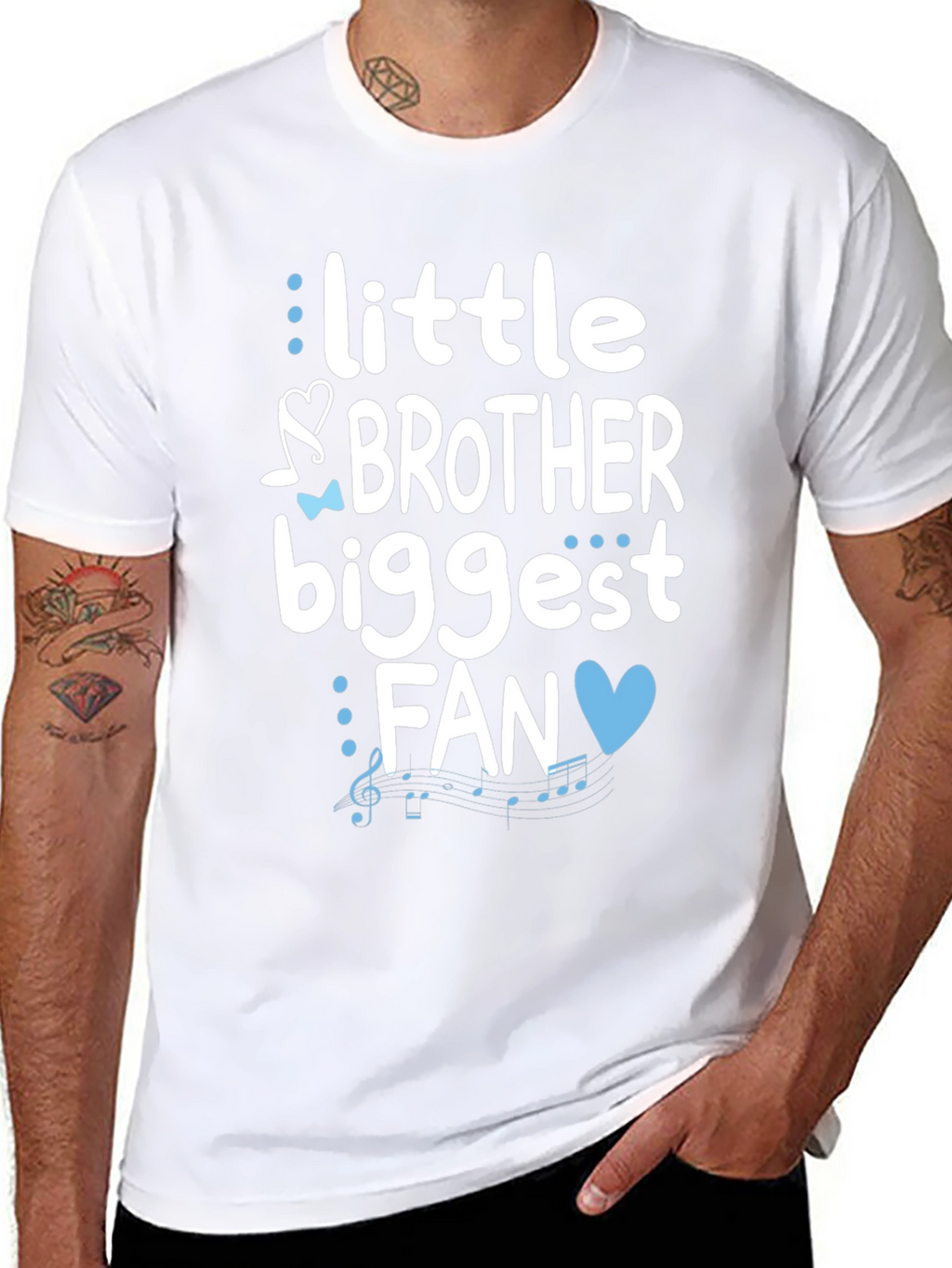 Little Brother Biggest Fan Graphic T-Shirt