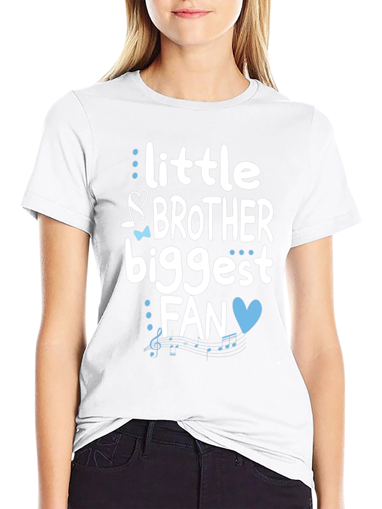 Little Brother Biggest Fan Graphic T-Shirt