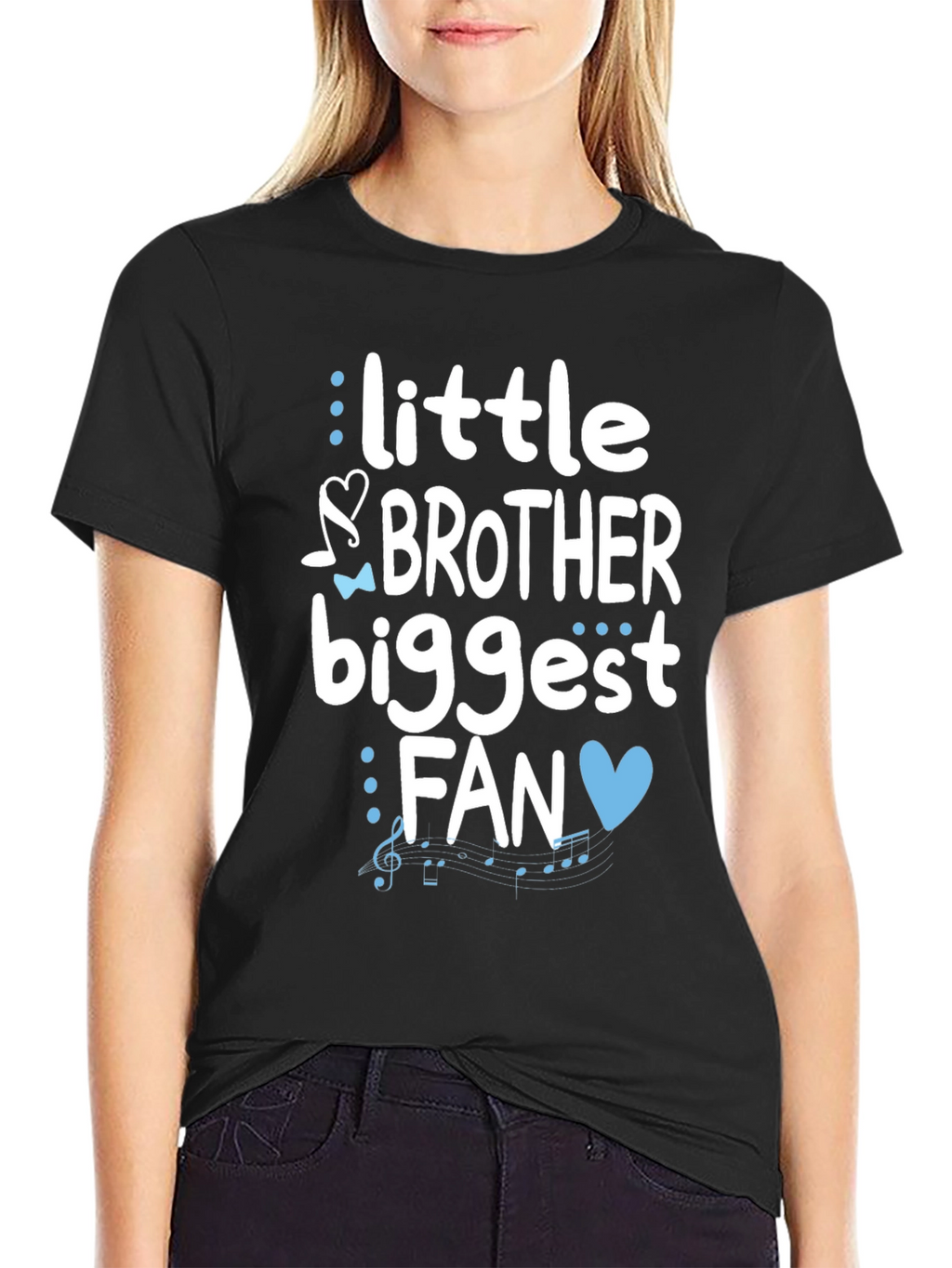 Little Brother Biggest Fan Graphic T-Shirt