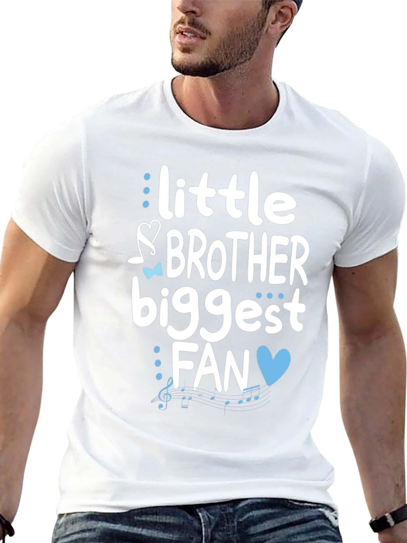 Little Brother Biggest Fan Graphic T-Shirt