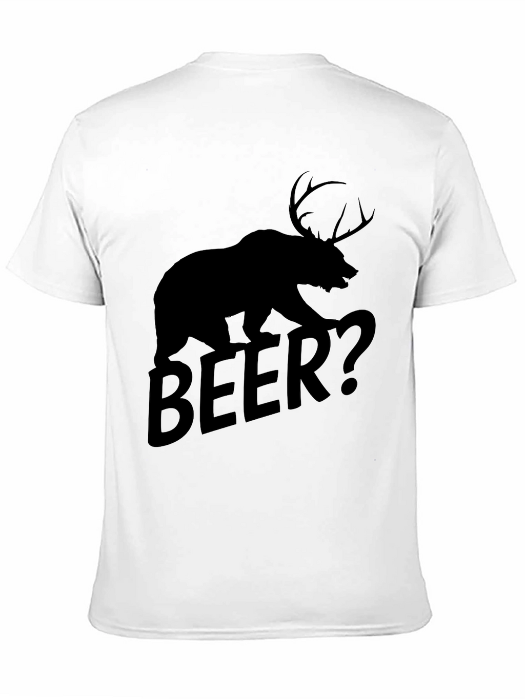 Bear Deer Beer? Graphic T-Shirt - Black