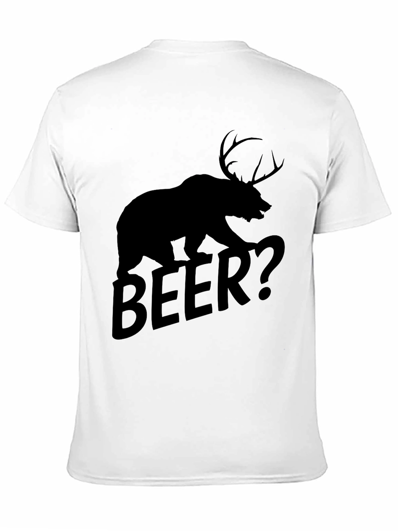 Bear Deer Beer? Graphic T-Shirt - Black