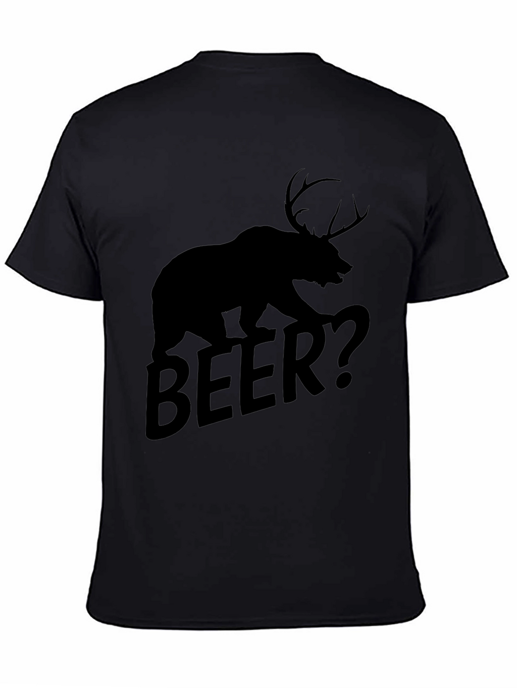 Bear Deer Beer? Graphic T-Shirt - Black