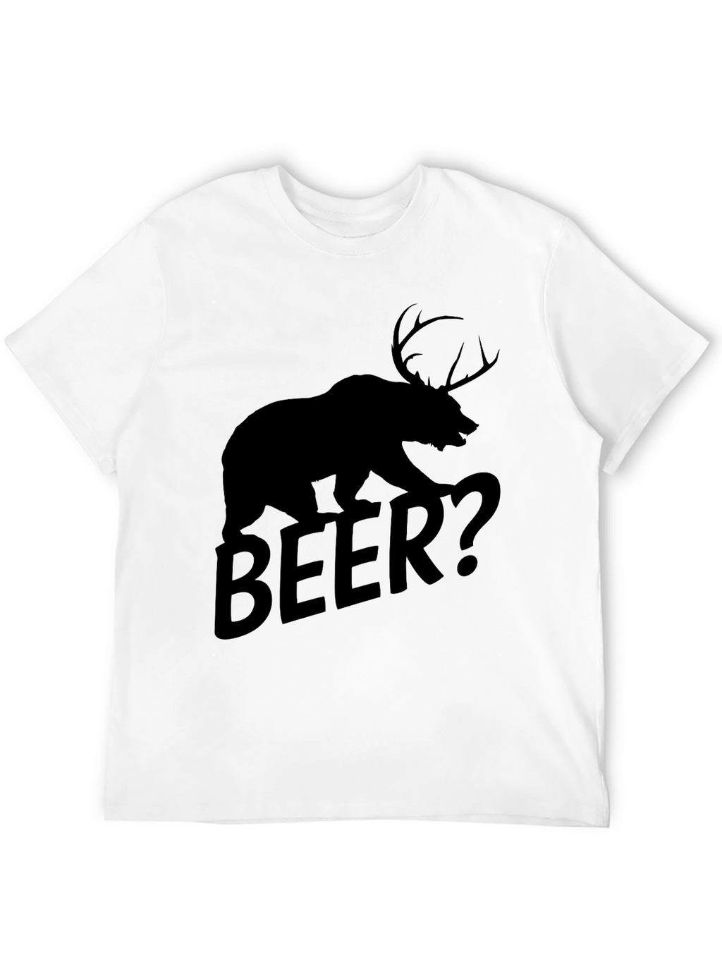 Bear Deer Beer? Graphic T-Shirt - Black