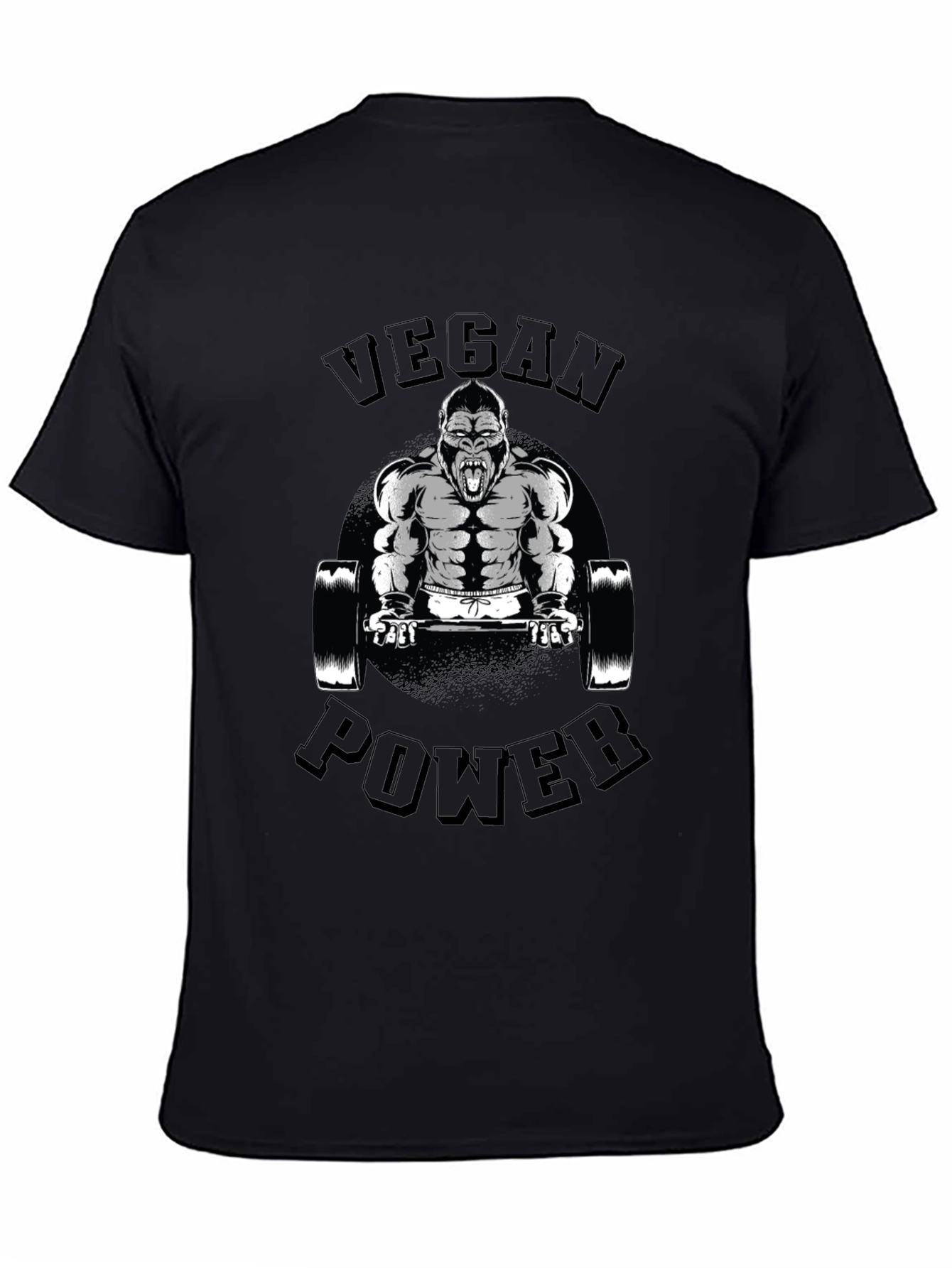 Vegan Power Gorilla Graphic T-Shirt
