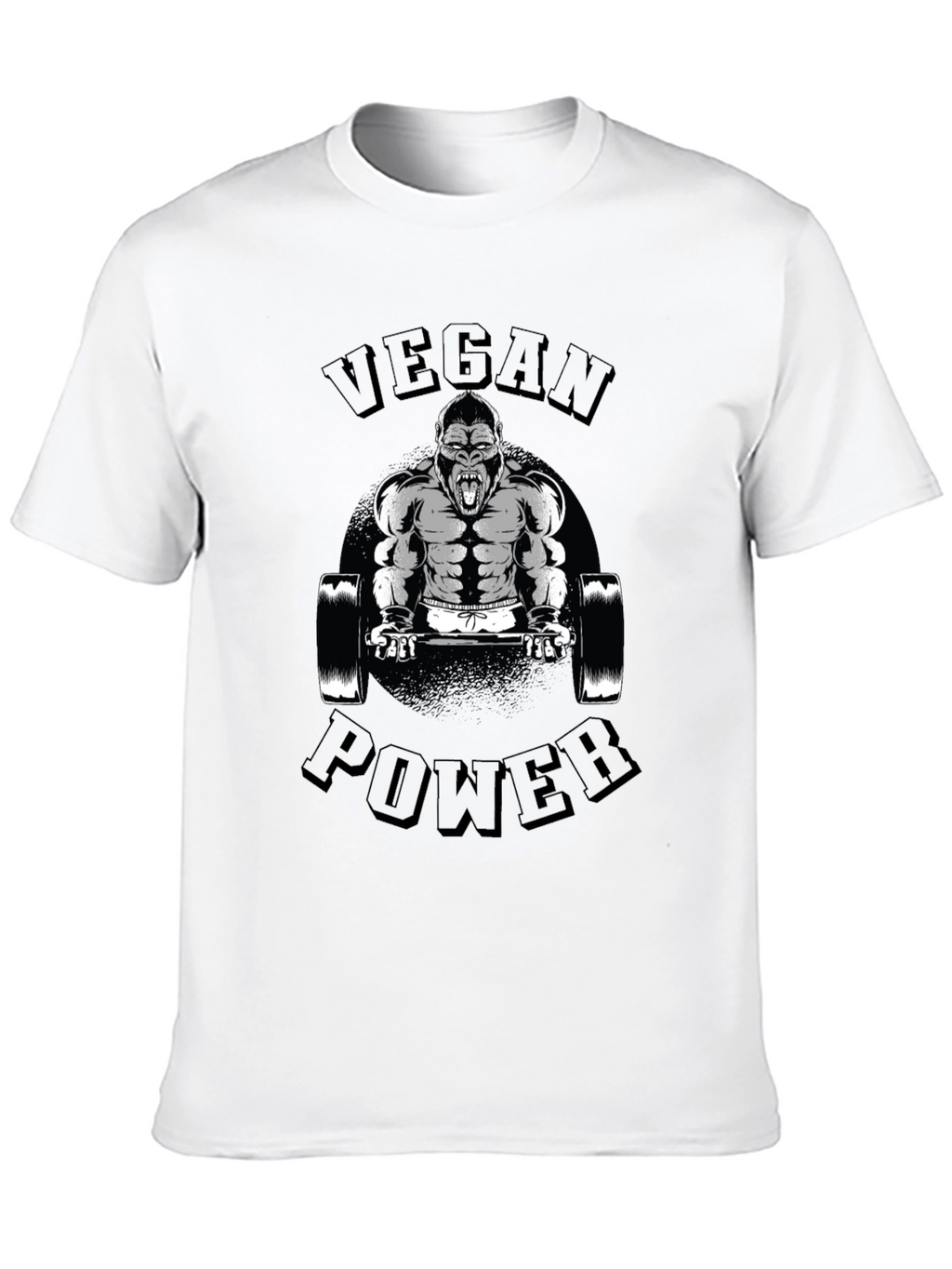 Vegan Power Gorilla Graphic T-Shirt